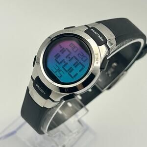 Armitron Sports Women’s Digital Watch Silver and Black Working New Battery